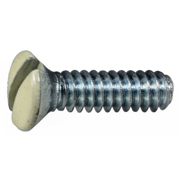 Midwest Fastener #6-32 x 1/2 in Slotted Oval Machine Screw, Zinc Ivory Steel, 40 PK 64161 - main